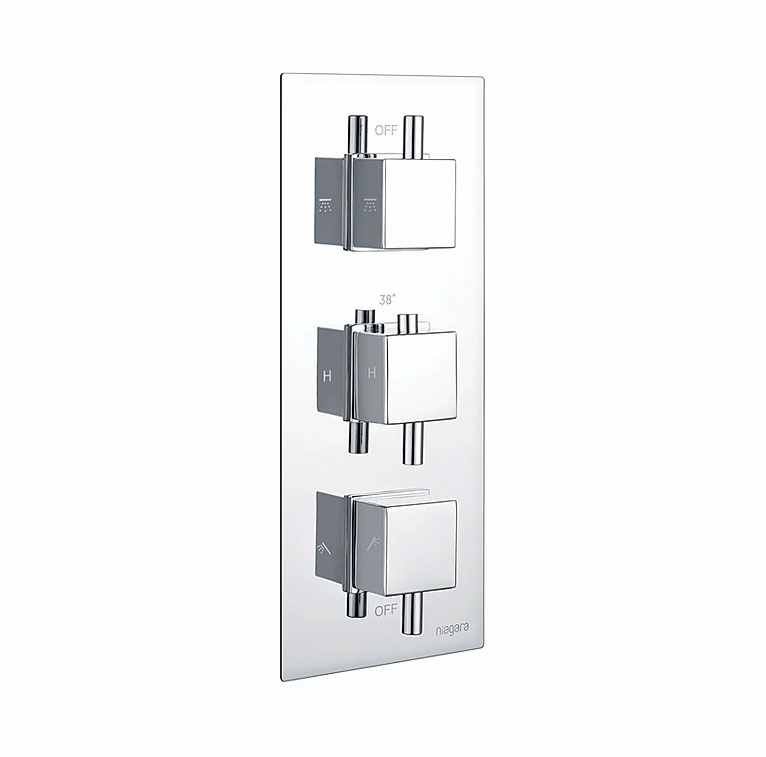 Niagara Observa Chrome Triple Concealed Shower Valve - Two Outlets