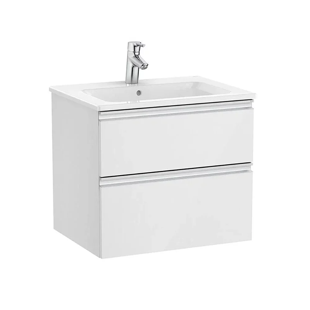 Roca The Gap 550mm 2 Drawer Vanity Unit & Basin - Gloss White