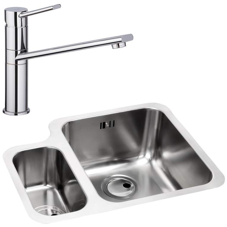 Abode Matrix 1.5 Bowl Right Hand Undermount Stainless Steel Sink & Specto Tap Pack