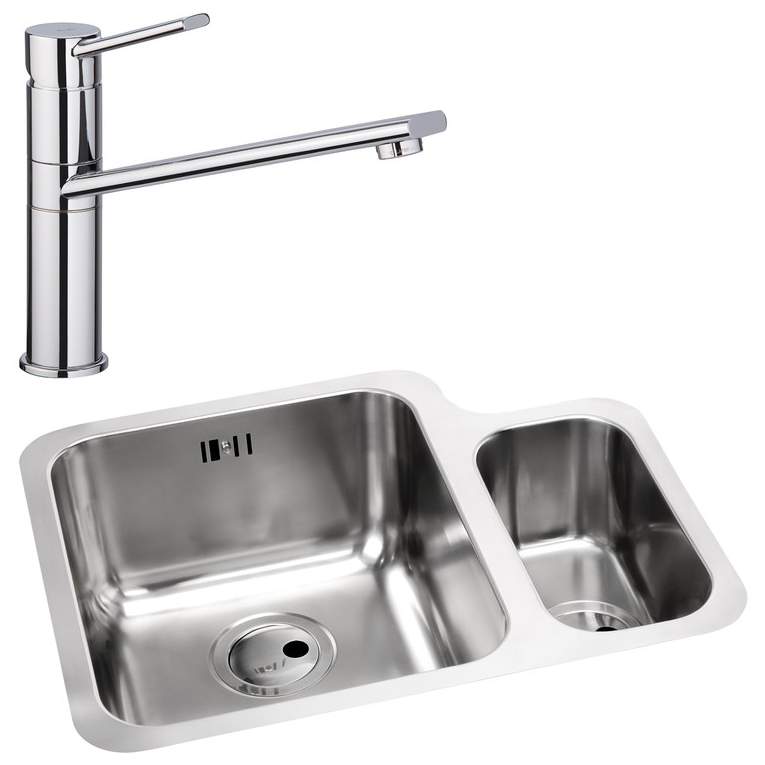 Abode Matrix 1.5 Bowl Left Hand Undermount Stainless Steel Sink &  Specto Tap Pack