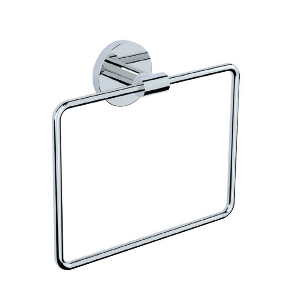 Jaquar Continental Chrome Square Towel Ring With Round Flange