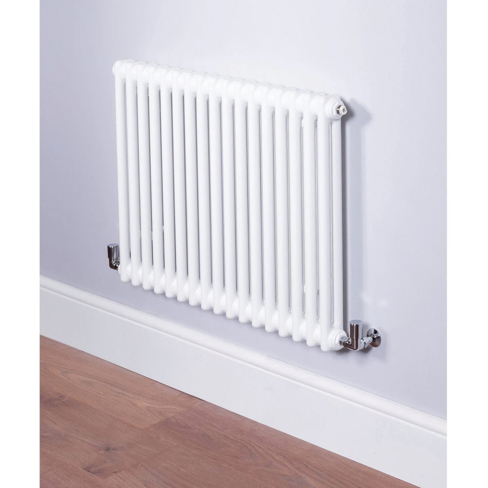 DQ Ardent 500 x 622mm 2 Column Gloss White Horizontal Radiator