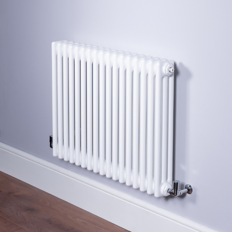 DQ Ardent 500 x 622mm 3 Column Gloss White Horizontal Radiator