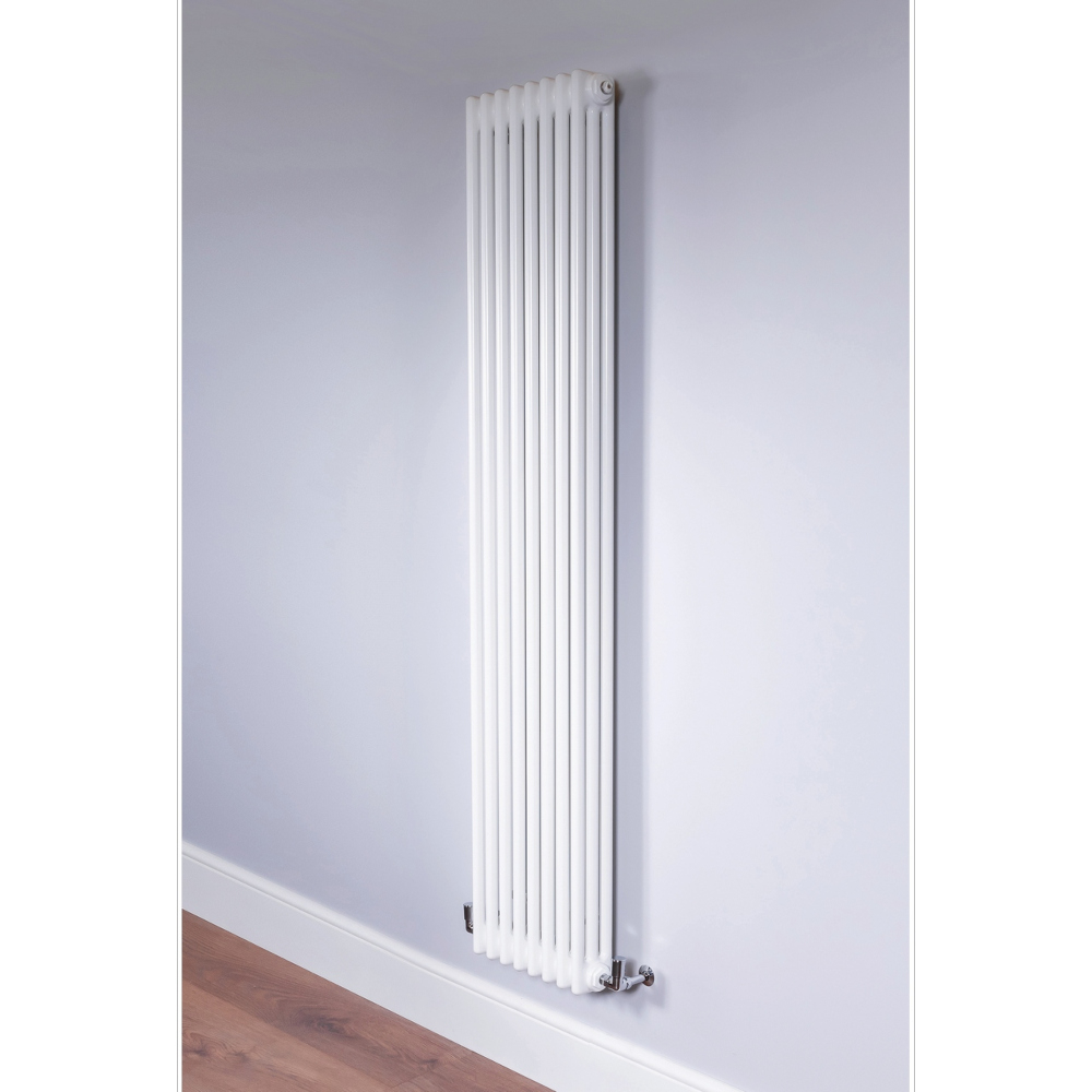 DQ Ardent 1500 x 300mm Gloss White Vertical Radiator