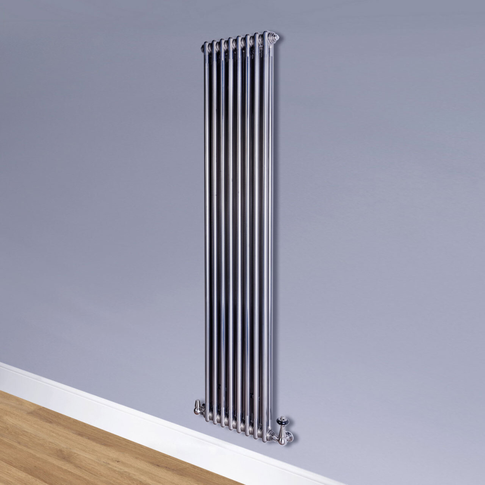 DQ Ardent 1800 x 530mm 3 Column Bare Metal Vertical Radiator