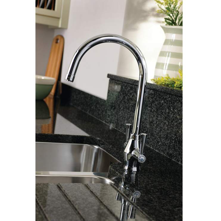 Abode Connekt 1.5 Bowl Inset Stainless Steel Kitchen Sink & Astral Tap
