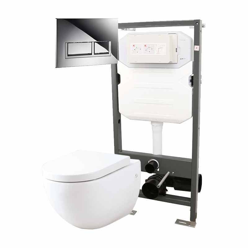 Essentials 1140mm Frame & Opaz Pan Pack Inc Square Flush Plate