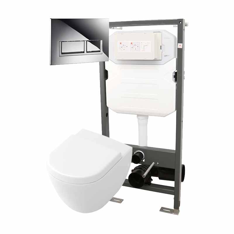 Essentials Frame 1140mm & Opaz Compact Wall Hung WC Pack 1140T