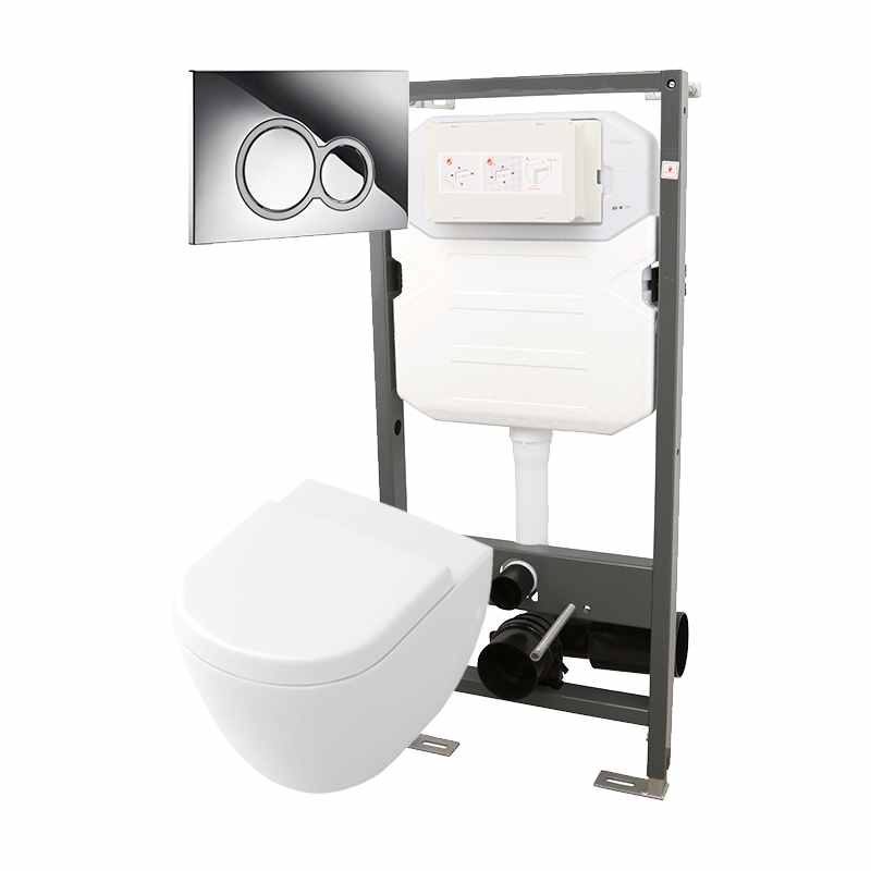 Essentials Frame 1140mm & Opaz Compact Wall Hung WC Pack 1140i
