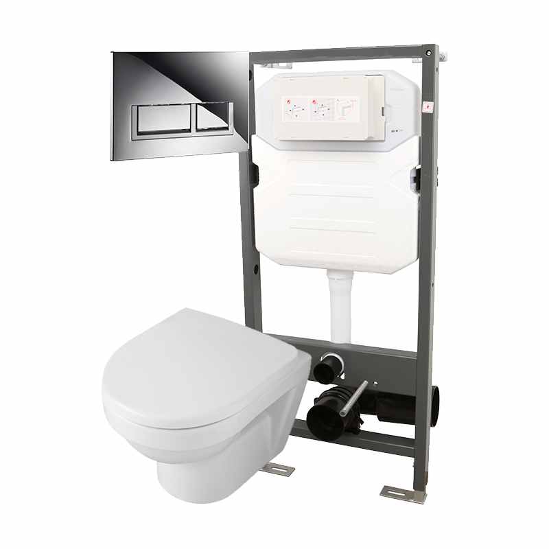 Essentials Frame 1140mm & Opaz 2 Compact Wall Hung WC Pack 1140t