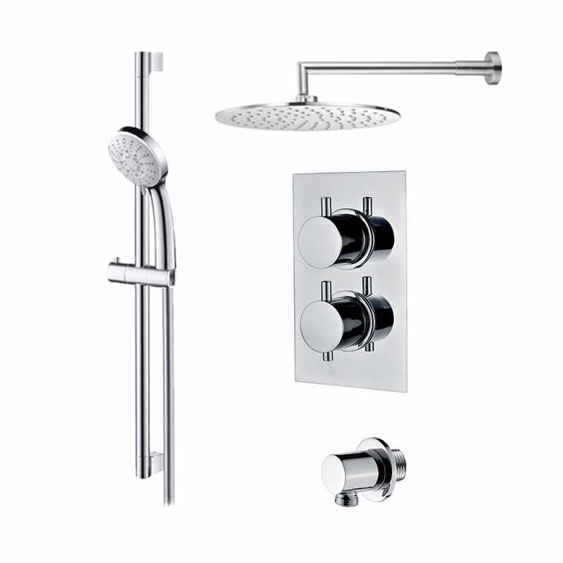 Abacus Essential Twin Head Concealed Shower Valve Kit ER07