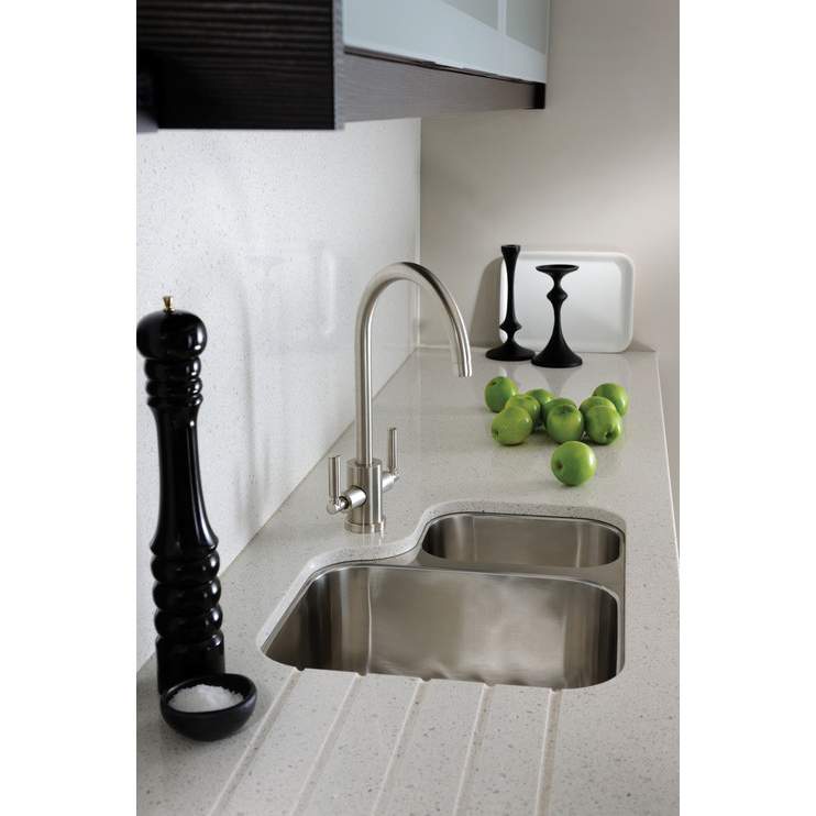 Abode Matrix 1.5 Bowl Left Hand Undermount Stainless Steel Sink & Atlas Tap Pack
