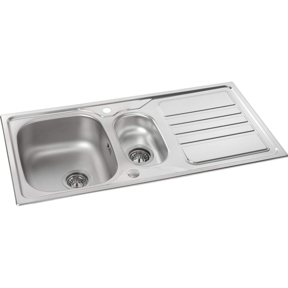 Abode Mikro 1.5 Bowl & Drainer Inset Stainless Steel Kitchen Sink