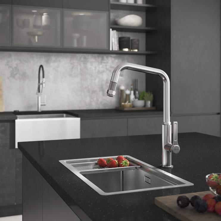 Abode Studio 1 Bowl Undermount Kitchen Sink - Stanless Steel