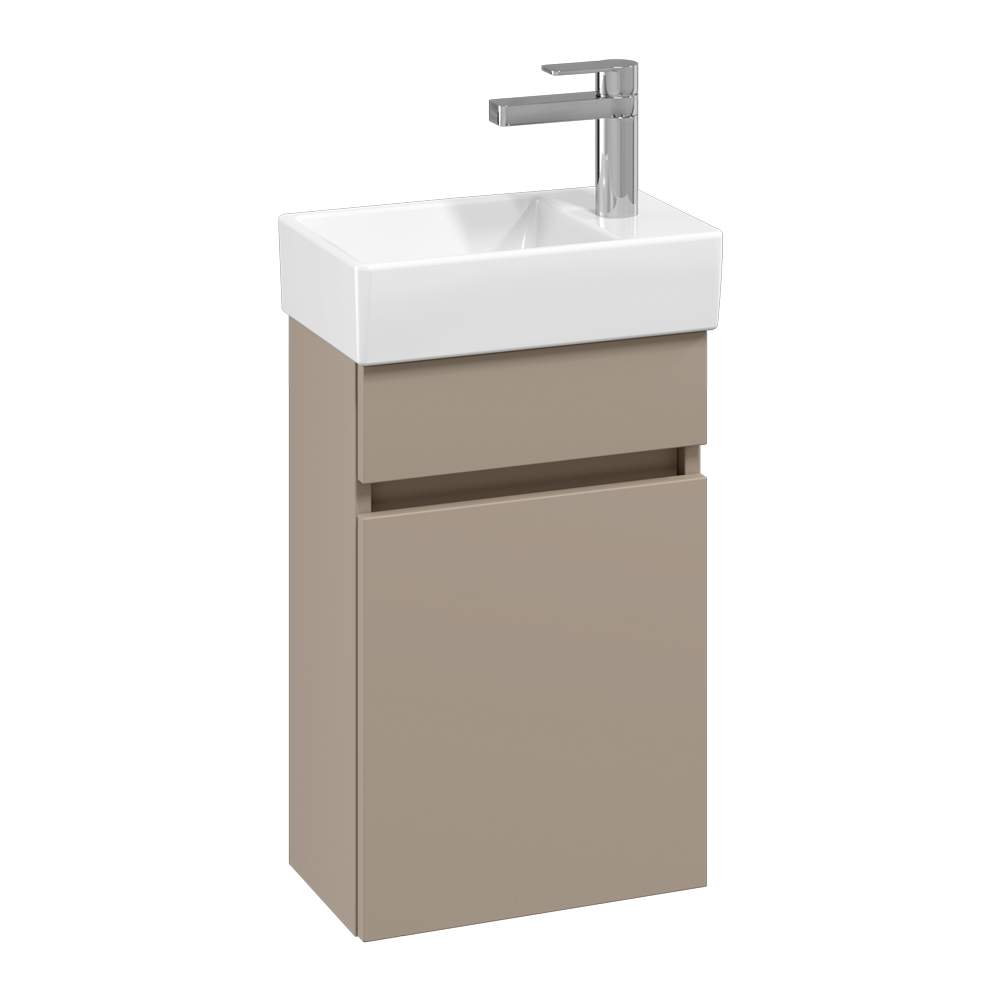 Villeroy & Boch Arto 360 Cloakroom Vanity Unit With RH Basin - Sand Grey Matt