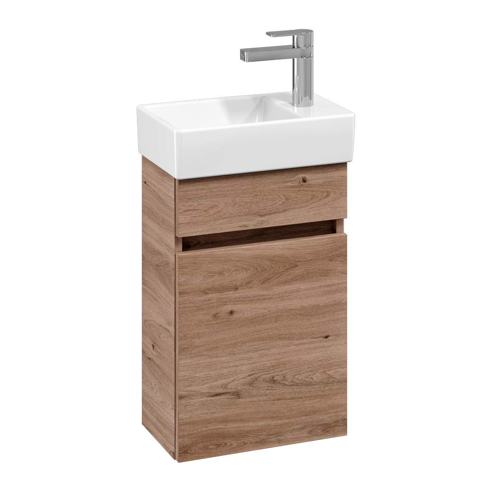 Villeroy & Boch Arto 360 Cloakroom Vanity Unit With RH Basin - Oak Kansas