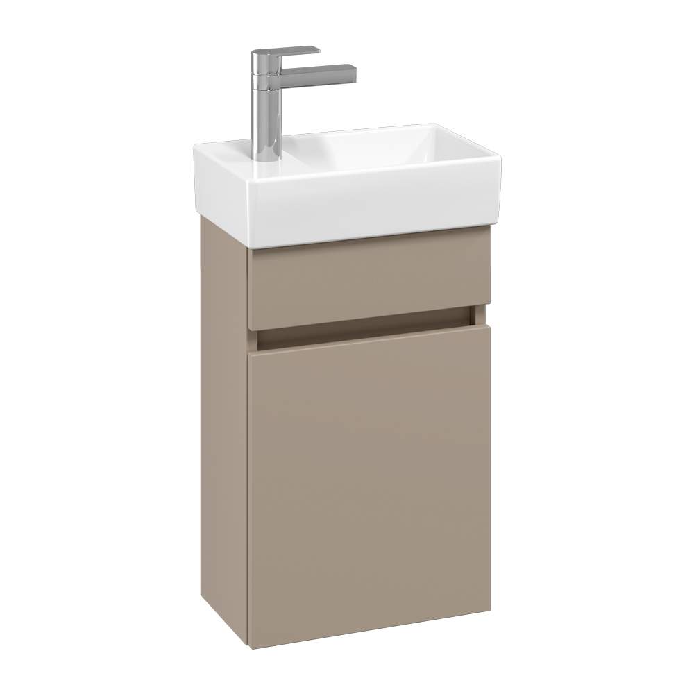 Villeroy & Boch Arto 360 Cloakroom Vanity Unit With LH Basin - Sand Grey Matt