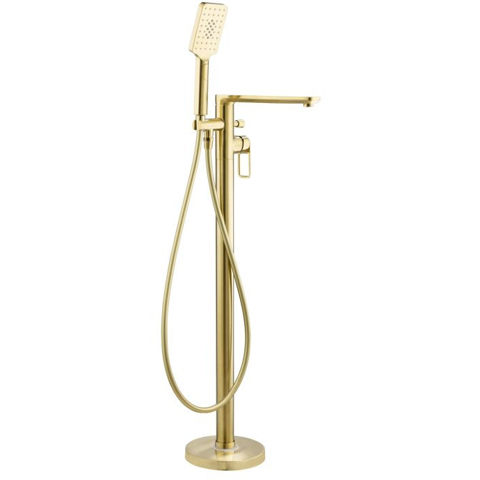 Abode Levarto Brushed Brass Free Standing Bath Shower Mixer