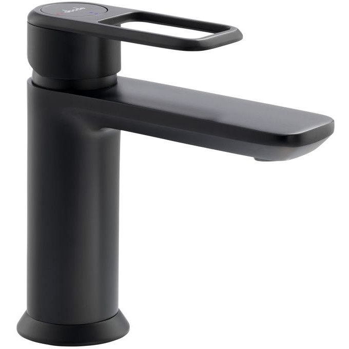Abode Levarto Matt Black Basin Mixer Tap