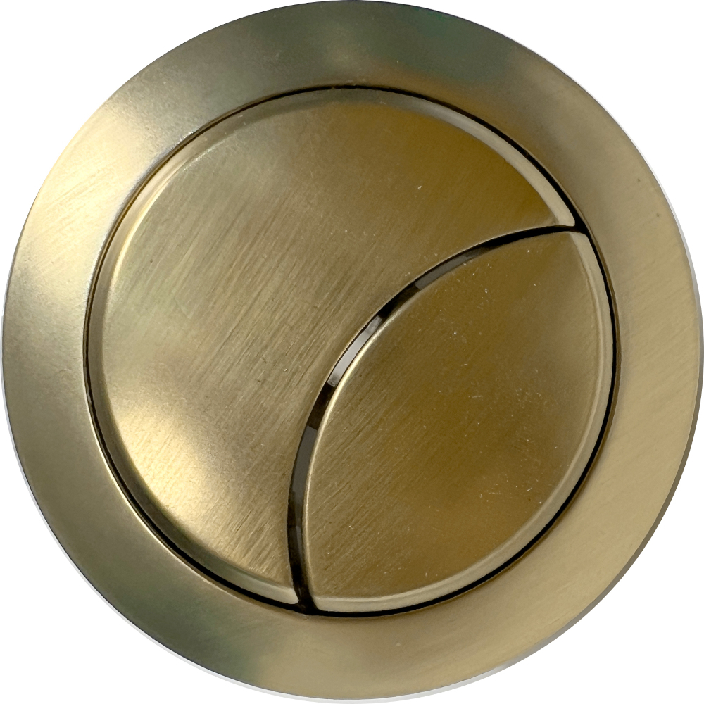 Anatra Brushed Brass Dual Flush Push Button Cover (Rod)