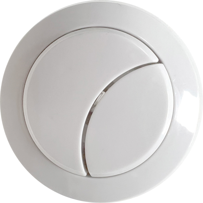 Anatra Matt White Dual Flush Push Button Cover (Rod)