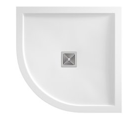 Aqualavo White Gloss Quadrant Shower Tray 800mm