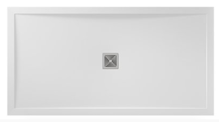 Aqualavo White Slate Effect Shower Tray 1200 x 800mm