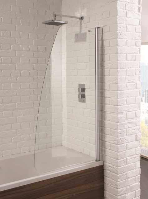 Sail Bath Shower Screen - 1400 x 800mm - Venturi 6 By Aquadart