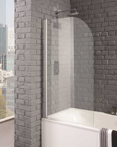 Round Edge Bath Shower Screen - 1400 x 800mm - Venturi 8 By Aquadart