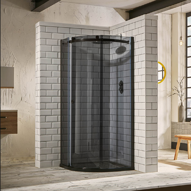 Frontline Aquaglass+ Sphere One Door Tinted Quadrant Shower Enclosure 900mm