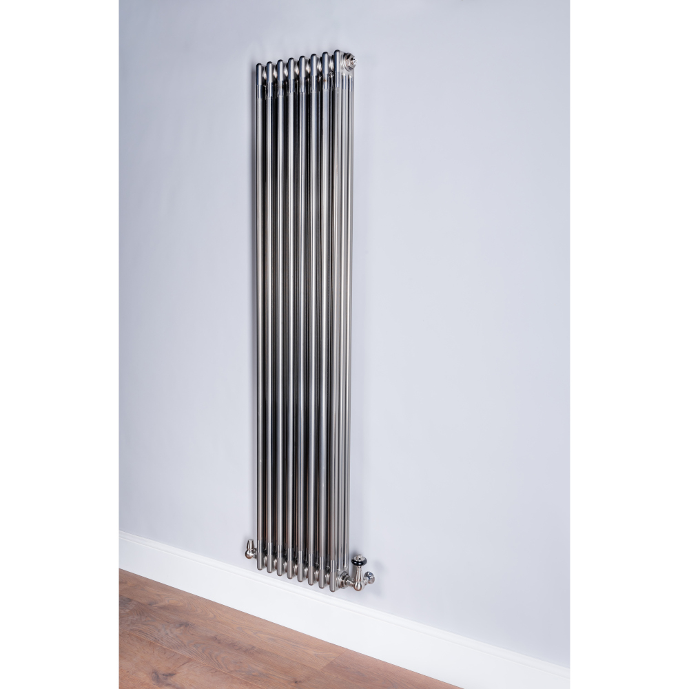 DQ Ardent 1500 x 300mm 3 Column Bare Metal Lacquer Vertical Radiator