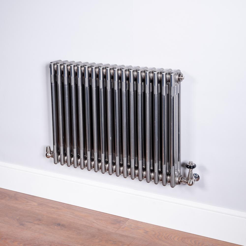 DQ Ardent 600 x 1404mm 3 Column Bare Metal Lacquer Horizontal Radiator