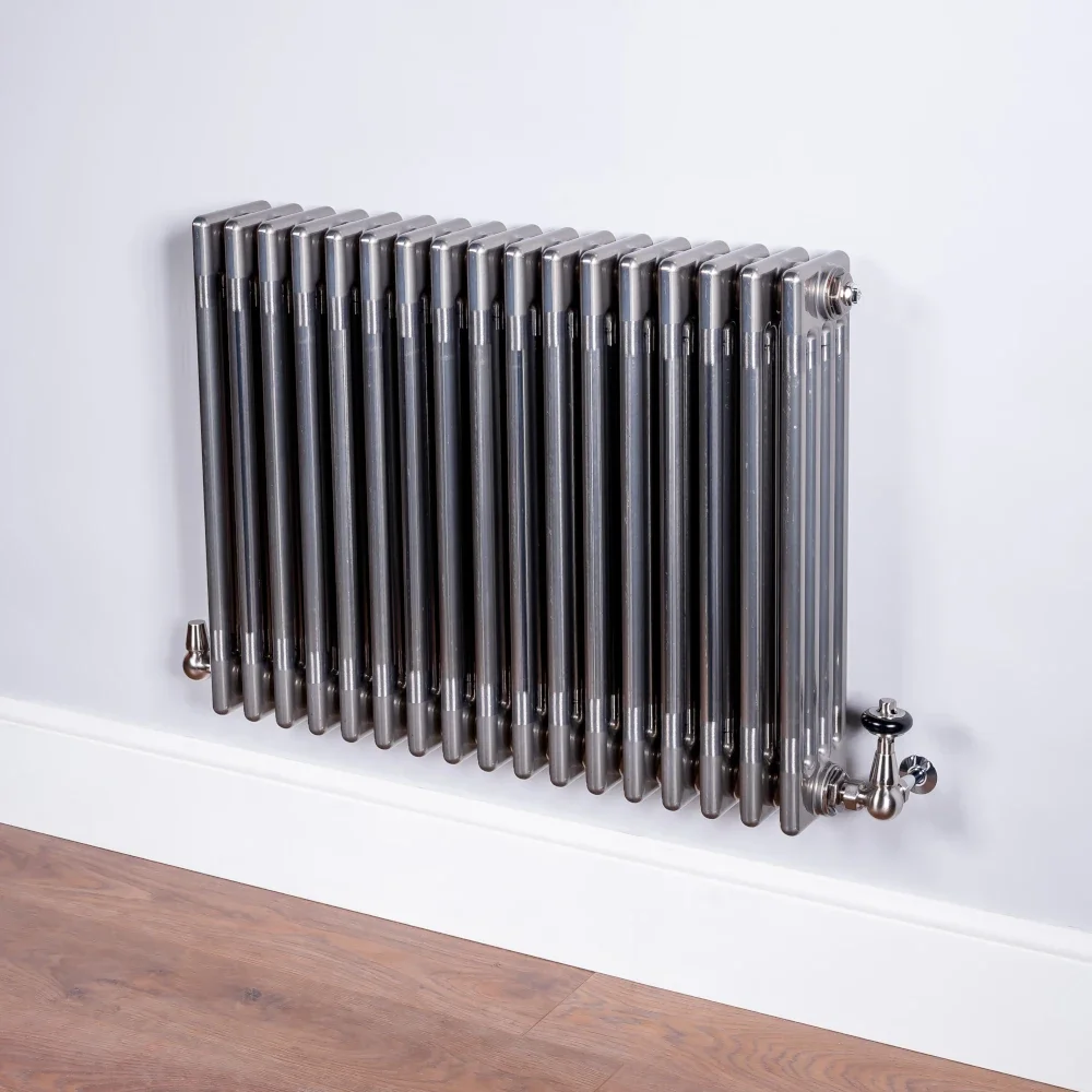 DQ Ardent 500 x 1220mm 4 Column Bare Metal Lacquer Horizontal Radiator
