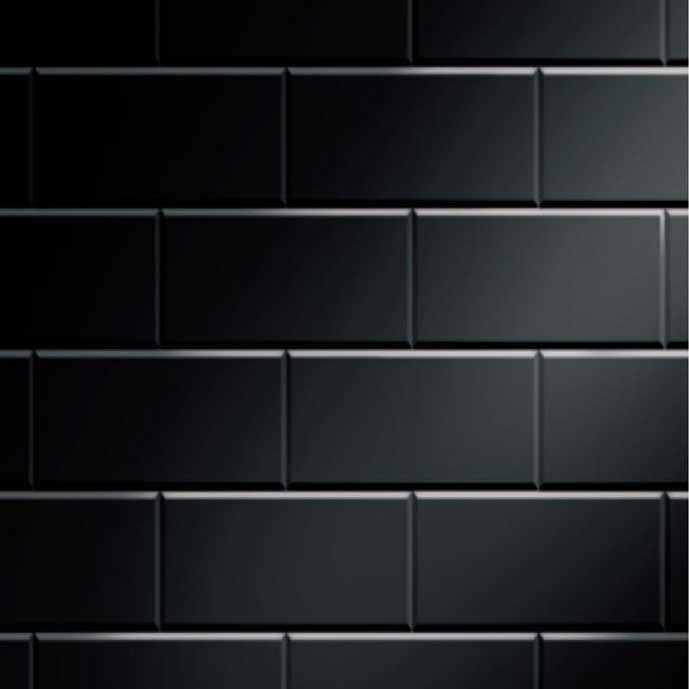 Atlantis Black Metro Tile Panel 1200mm (W) x 2400mm (H)