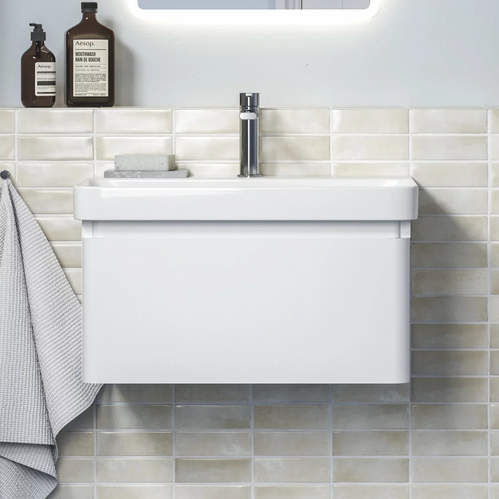 Aylesbury 605mm Matt White 1 Drawer Wall Hung Vanity Unit