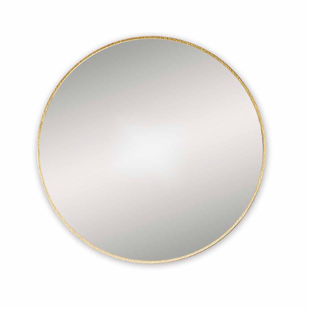 Docklands 600mm Brushed Brass Round Framed Mirror - Origins Living