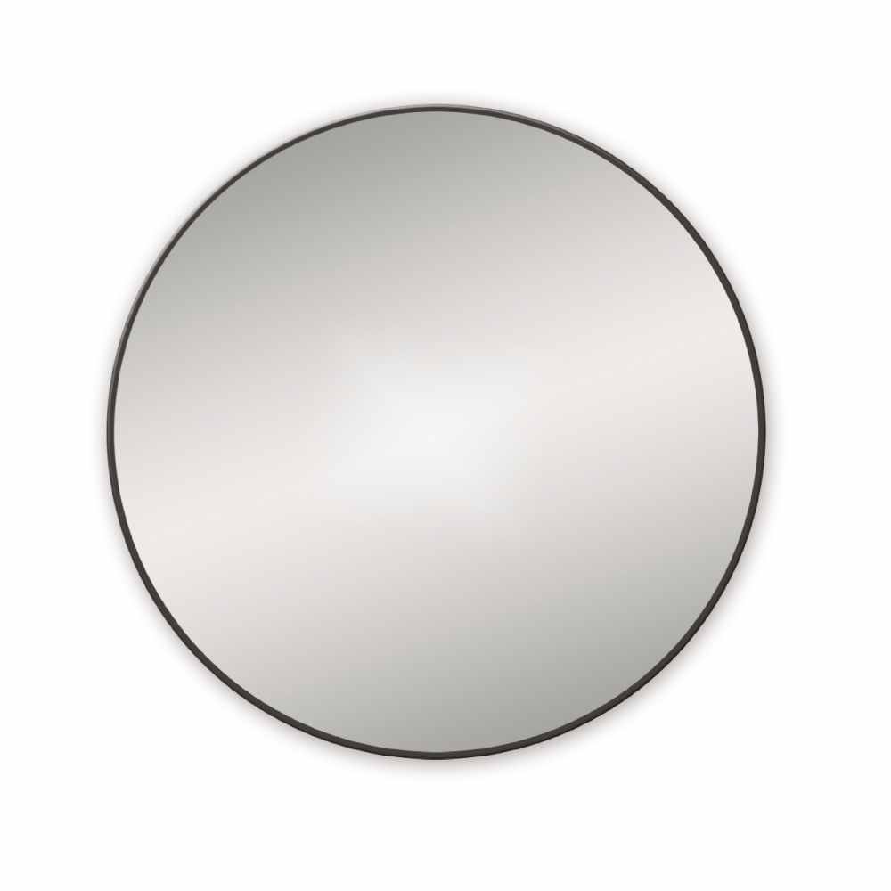 Docklands 600mm Matt Black Round Framed Mirror - Origins Living