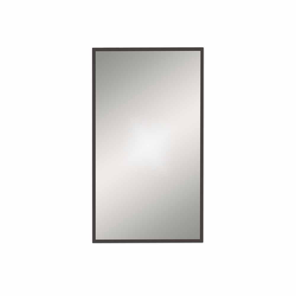 Docklands Rectangular Mirror - 400 x 700 - Matt Black - Bathroom Origins