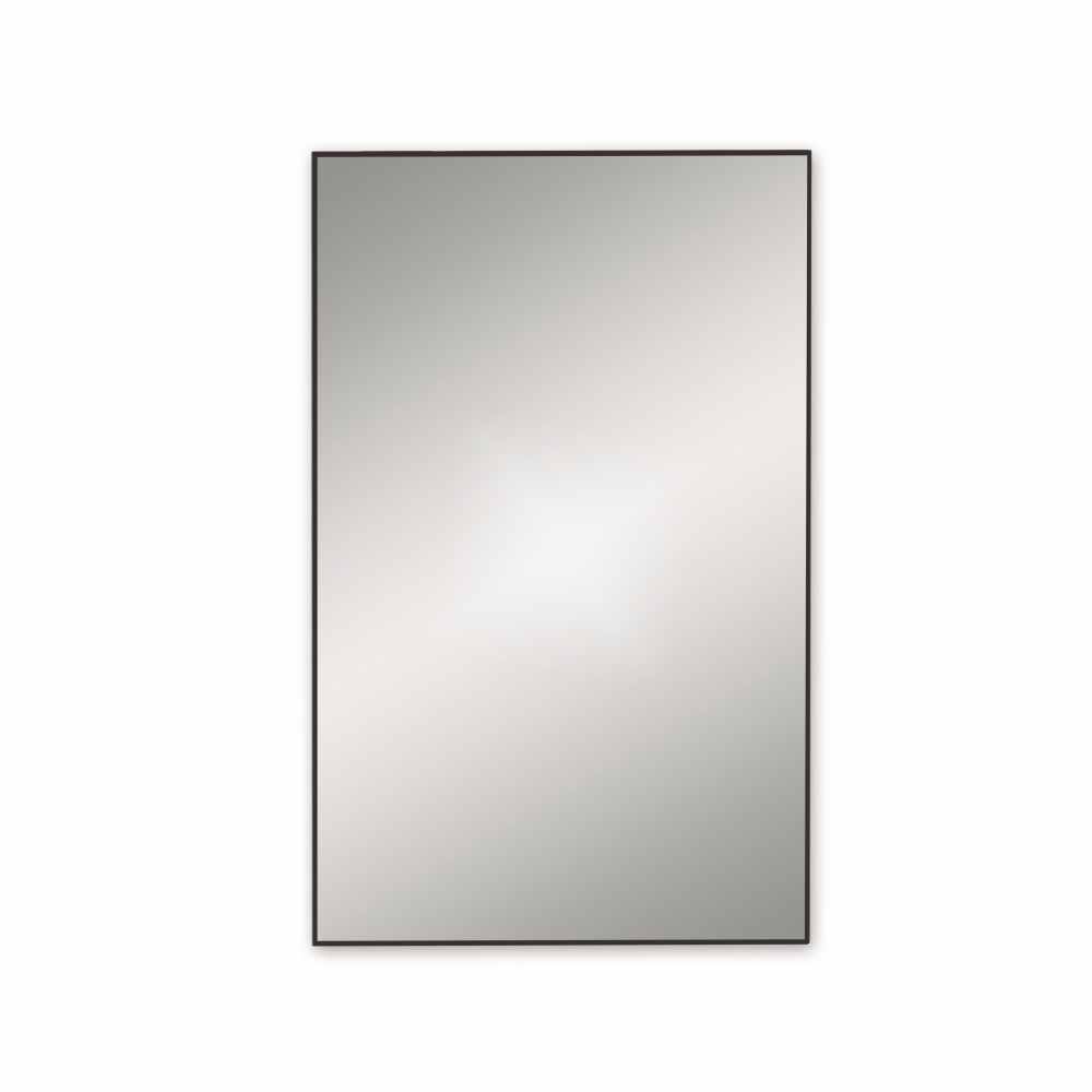 Docklands 500 x 800mm Matt Black Rectangular Mirror - Origins Living