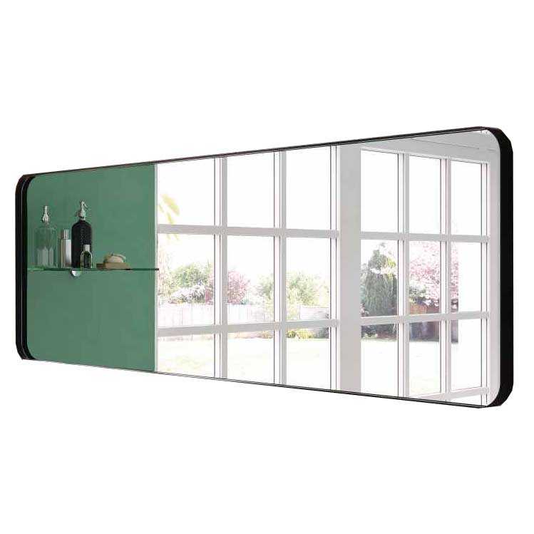 City Black Rectangular Mirror 1500mm - Origins Living