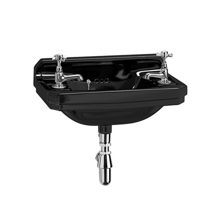 Burlington Jet Edwardian 515mm Cloakroom Basin - Jet Black