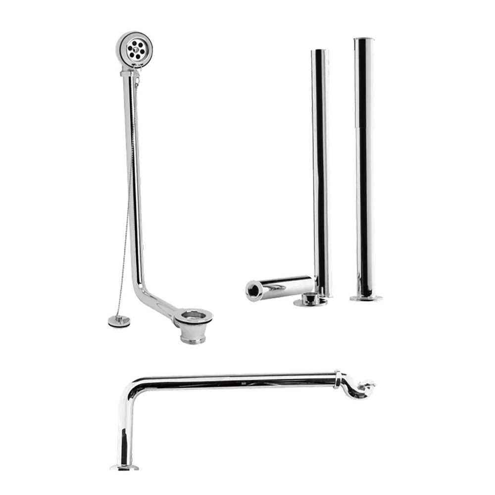 Bayswater Roll Top Chrome Bath Waste Pack