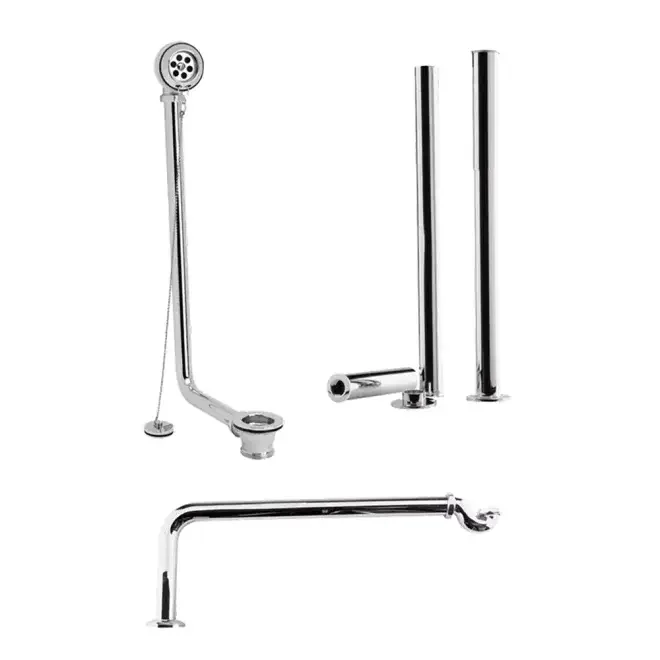 Bayswater Roll Top Chrome Bath Waste Pack