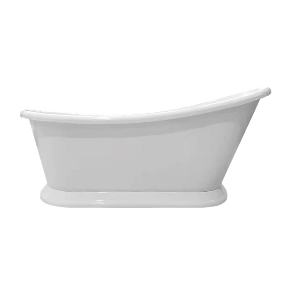 Bayswater Free Standing Gloss White Slipper Boat Bath