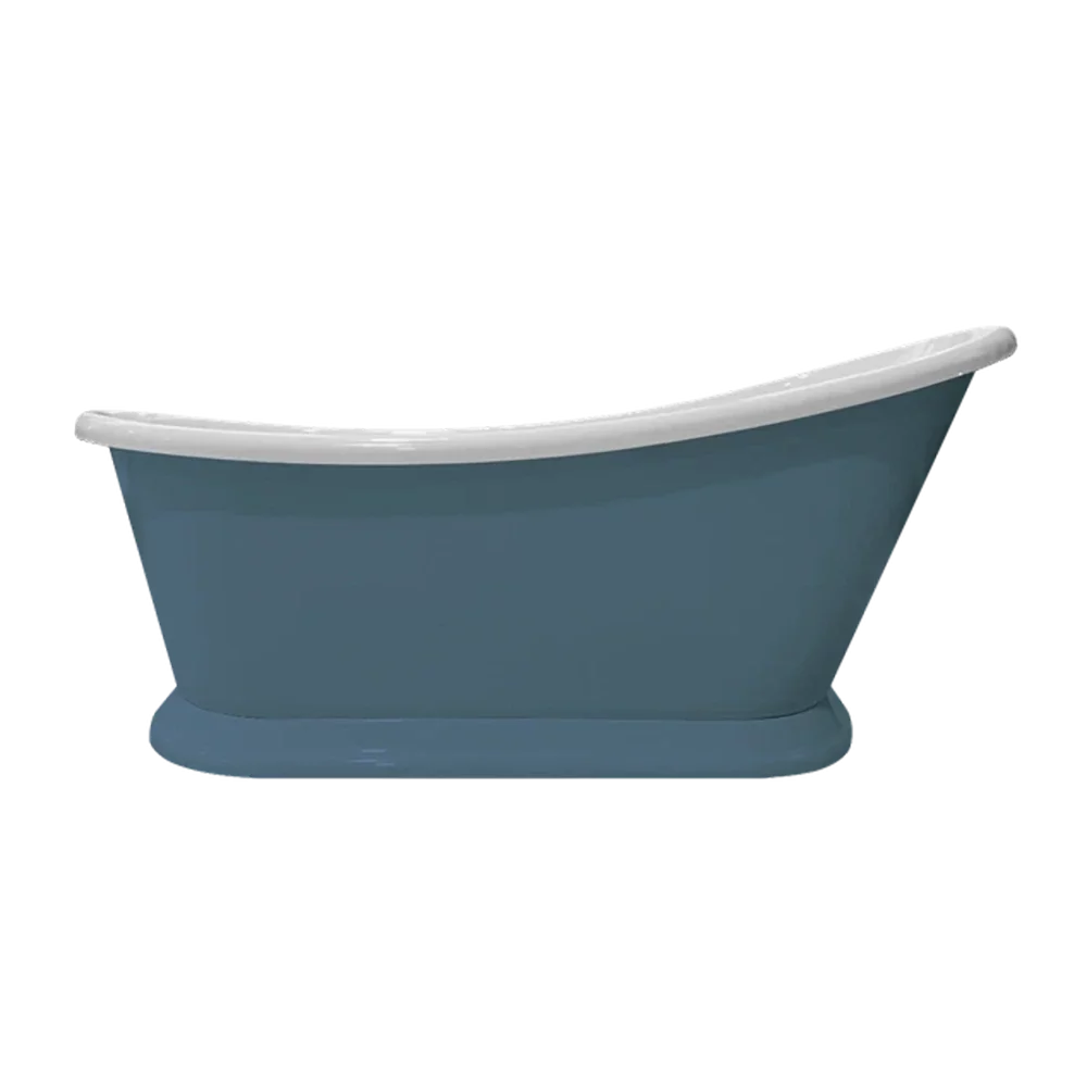 Bayswater Free Standing Stiffkey Blue Slipper Boat Bath