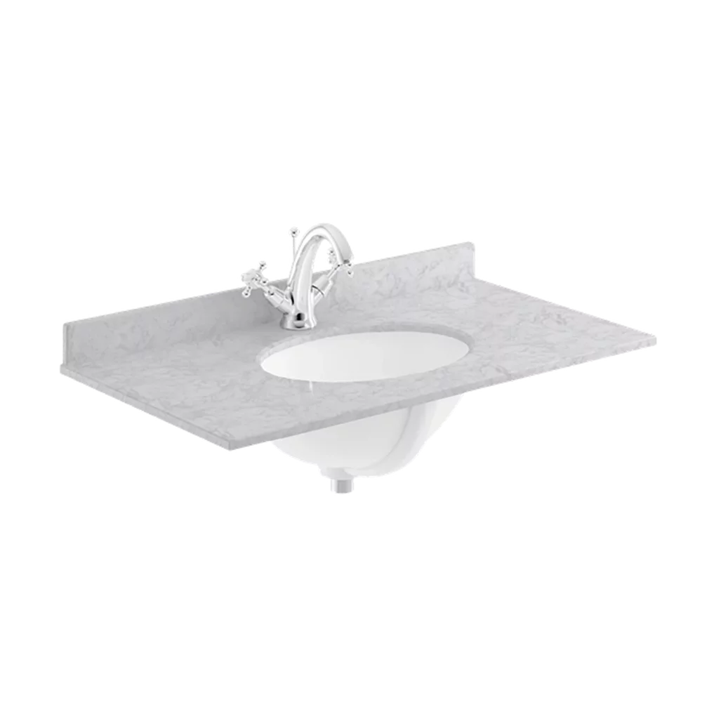 Bayswater 800mm Grey Marble 1 Tap Hole Under Counter Basin and Worktop