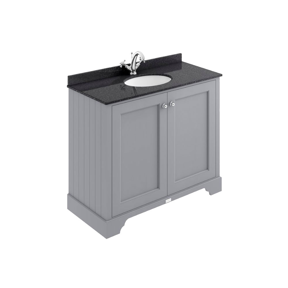 Bayswater Traditional 1000mm 2 Door Plummett Grey Basin Cabinet