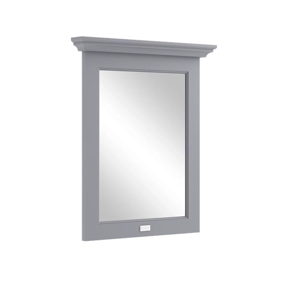 Bayswater Plummett Grey 600mm Flat Bathroom Wall Mirror