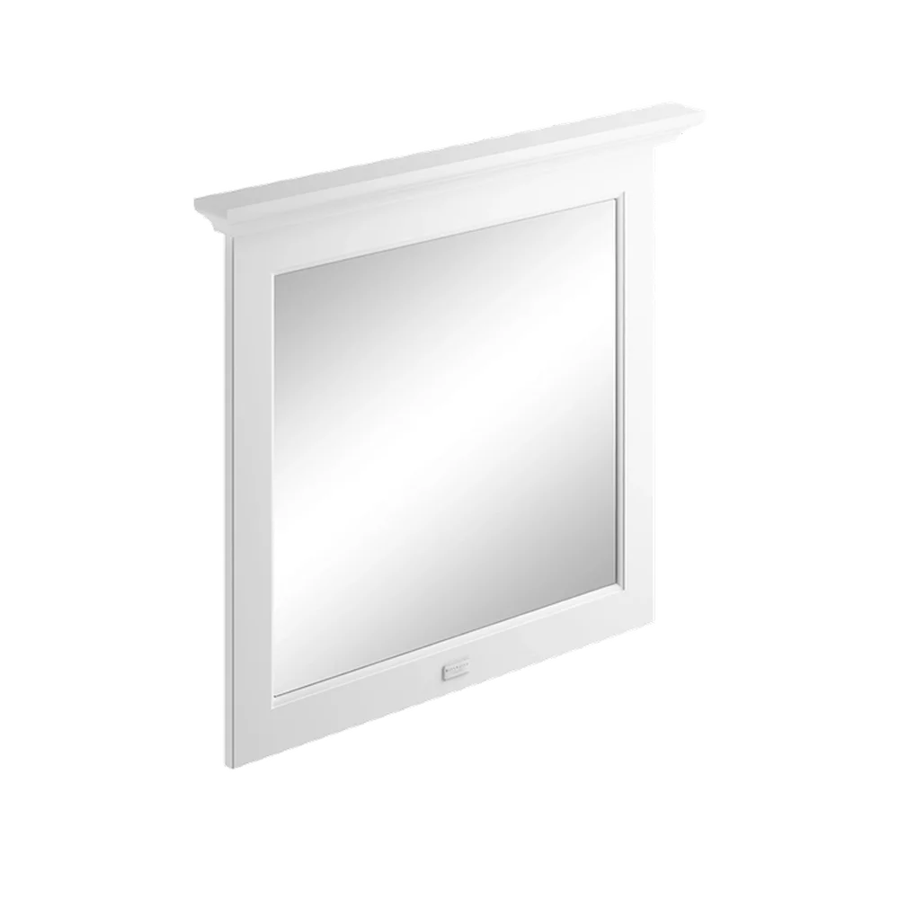 Bayswater Pointing White Flat Bathroom Wall Mirror