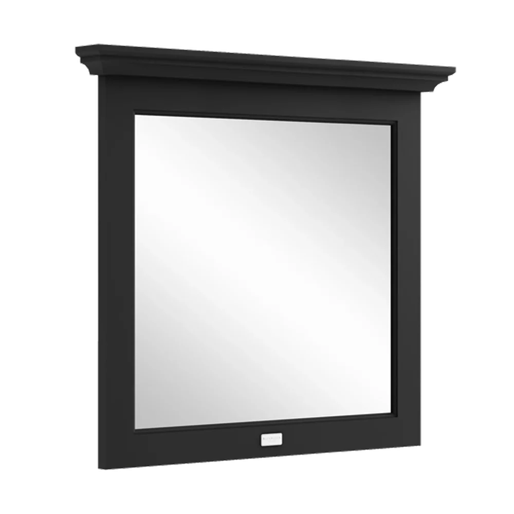 Bayswater Matt Black Flat Bathroom Wall Mirror